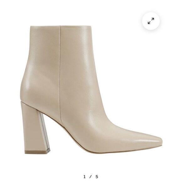 Marc Fisher Taupe YANARA HEELED BOOTIE Pointed Toe US 8.5 - Picture 1 of 12
